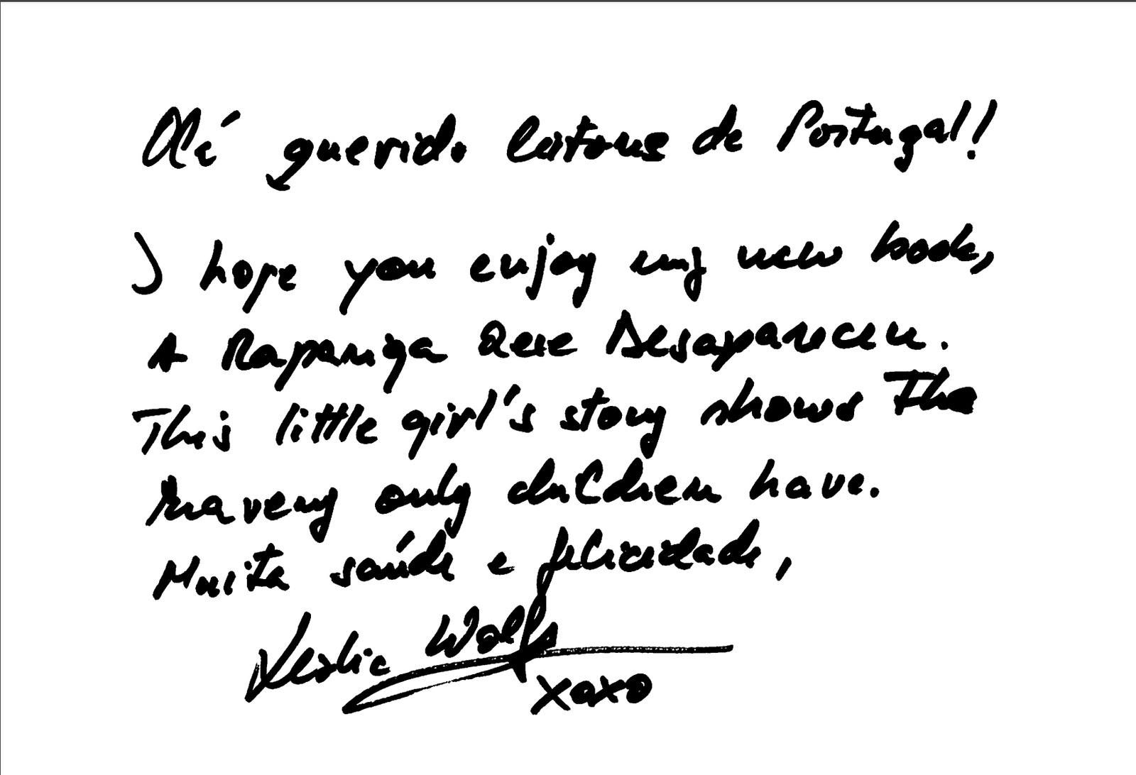 Leslie Wolfe deixa mensagem aos leitores portugueses - Alma dos Livros