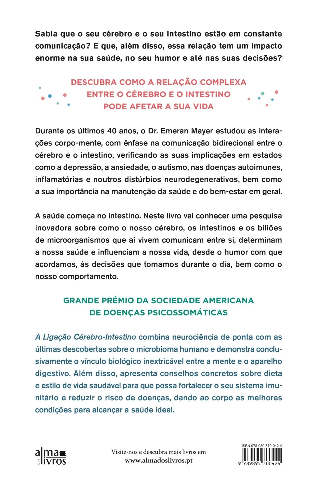 A Ligação Cérebro - Intestino (danificado) - Alma dos Livros