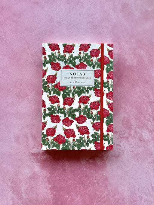 Caderno Rosas Capa Dura - Alma dos Livros