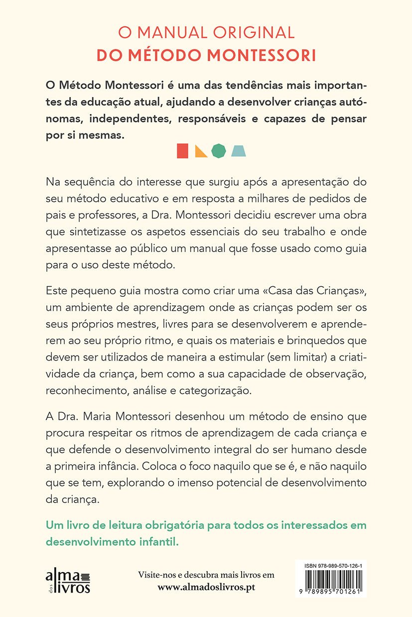 O Manual Montessori (danificado) - Alma dos Livros