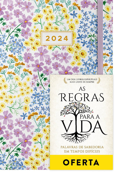 Agenda Semanal Jardim 2024 + As Regras Para a Vida - Alma dos Livros