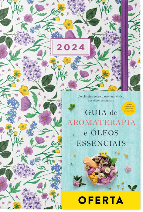 Agenda Semanal Malva 2024 + Guia de Aromaterapia e Óleos Essenciais - Alma dos Livros