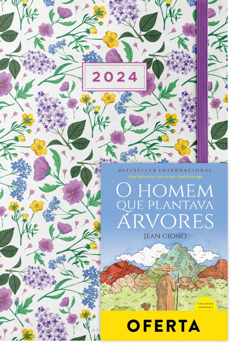 Agenda Semanal Malva 2024 + O Homem que Plantava Árvores - Alma dos Livros
