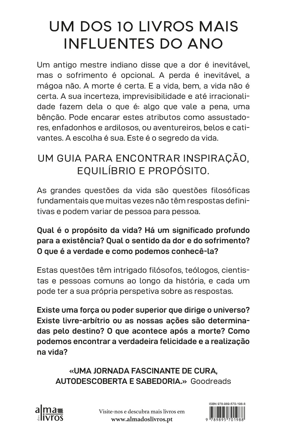 As Grandes Questões da Vida - Alma dos Livros