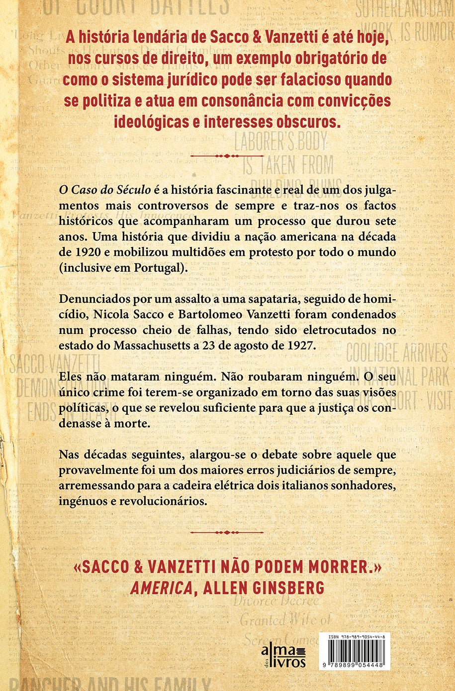 O Caso do Século (danificado) - Alma dos Livros
