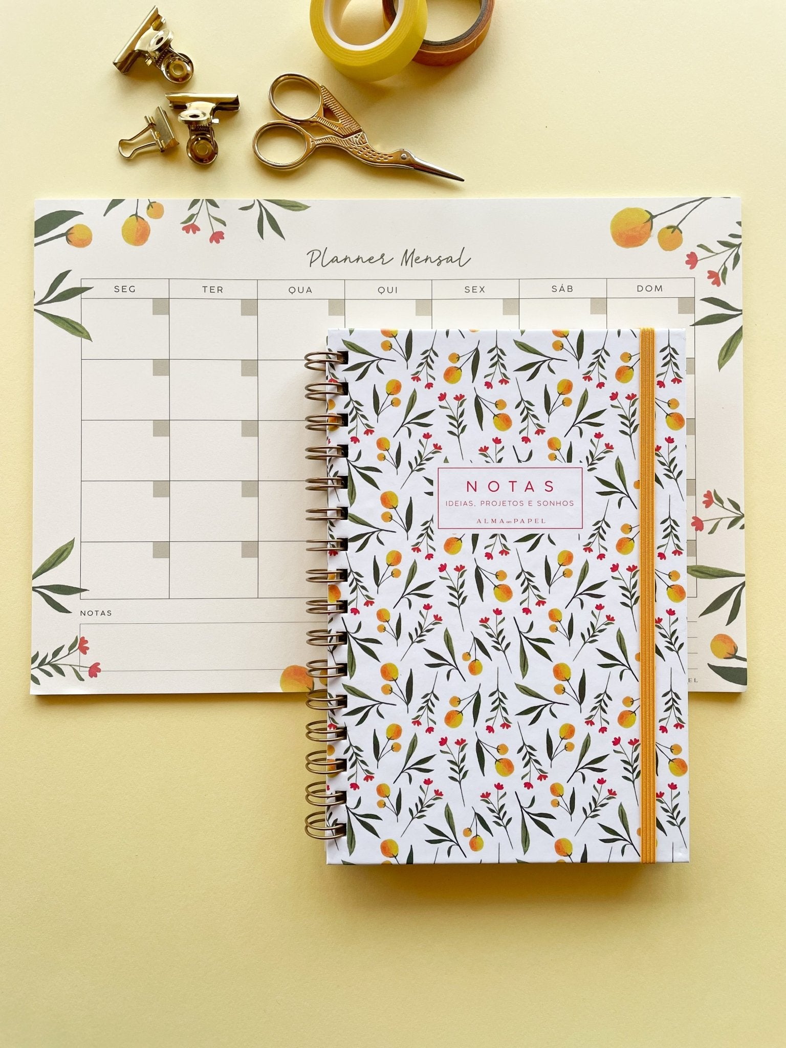 Pack Caderno e Planner Limões - Alma dos livros