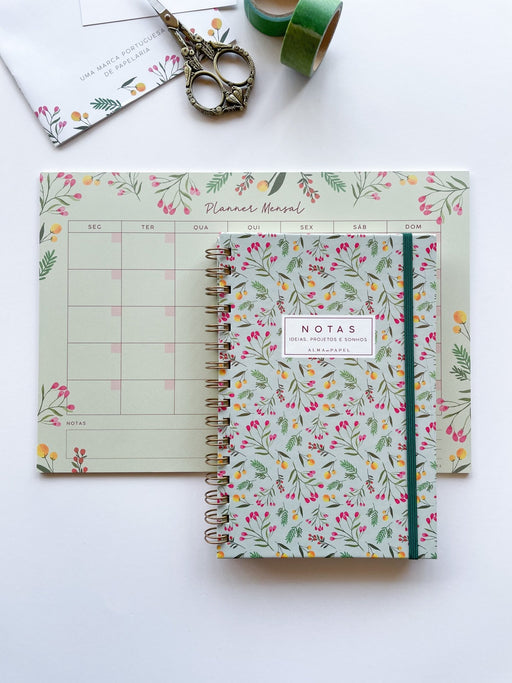 Pack Caderno e Planner Silvestre Verde - Alma dos livros