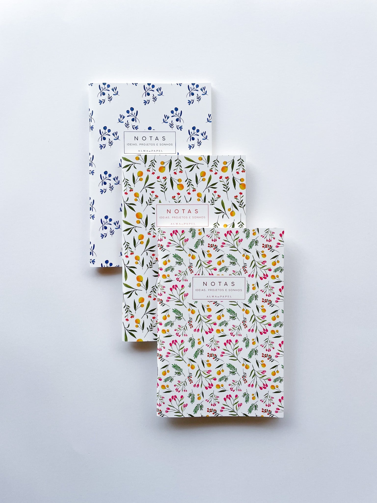 Pack três Cadernos A5 - Alma dos livros