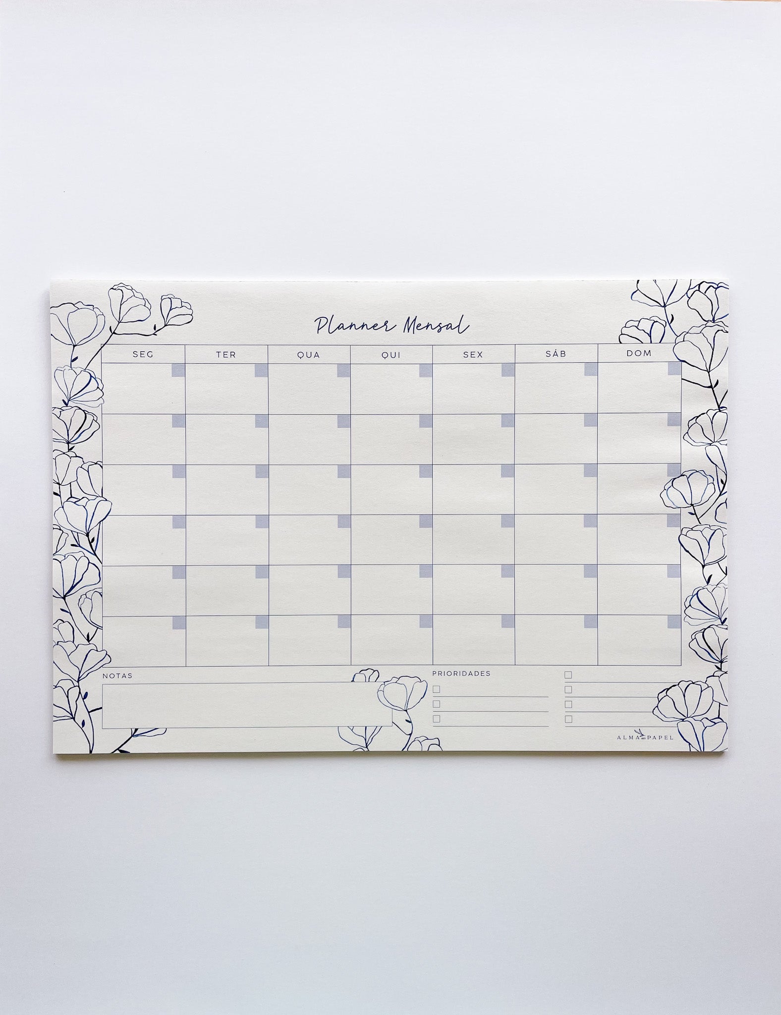 Planner Mensal Indigo - Alma dos livros