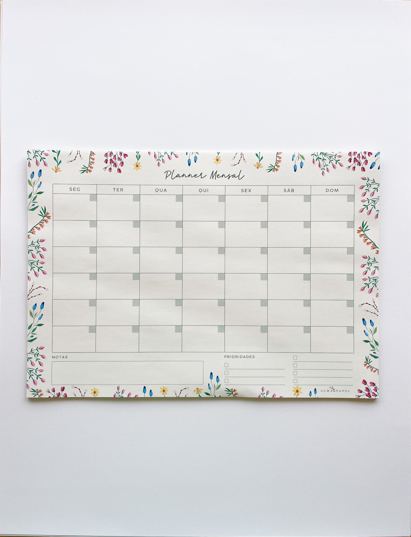 Planner Mensal Primavera - Alma dos livros